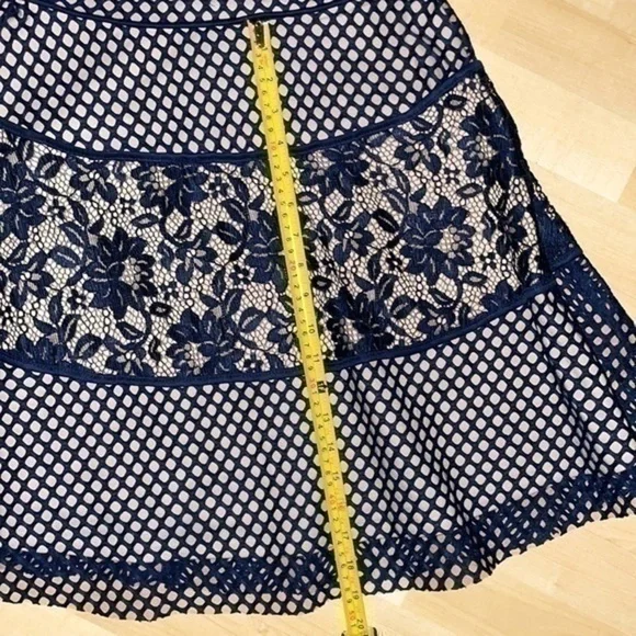 US ANGELS Girls' Color Block Lace Panel Dress in Navy size 14 gently preloved - Picture 10 of 11